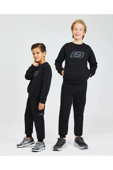Skechers SK232065-001 B Essential Crew Neck Erkek Çocuk Sweatshirt ürün görseli 1