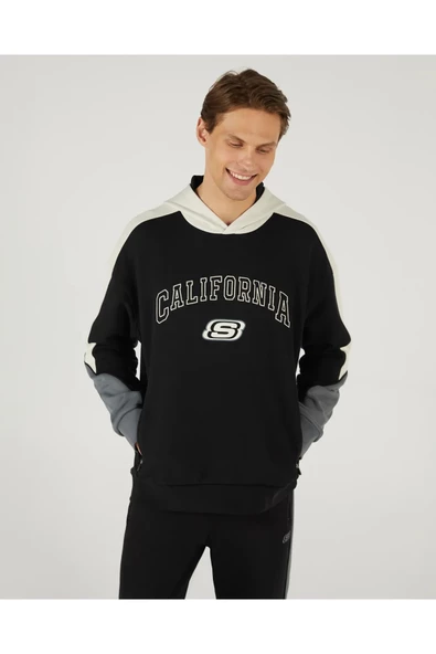 Skechers S242090-001 M Lw Fleece Regular Hoodie Erkek Sweatshirt ürün görseli 1