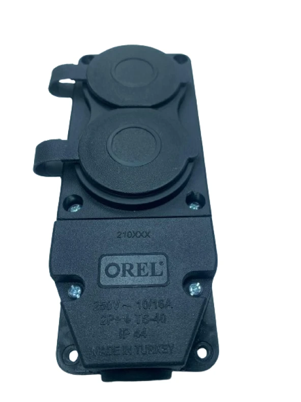 Orel 1x16 2 Li Kauçuk Grup Priz 220 V ürün görseli 1