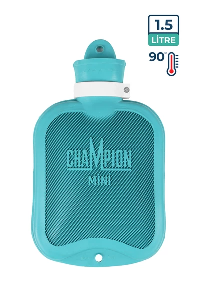 Champion Kauçuk Termofor Mini Sıcak Su Torbası, Kokusuz Sıcak Su Torbası Mavi 1,5 L ürün görseli 1