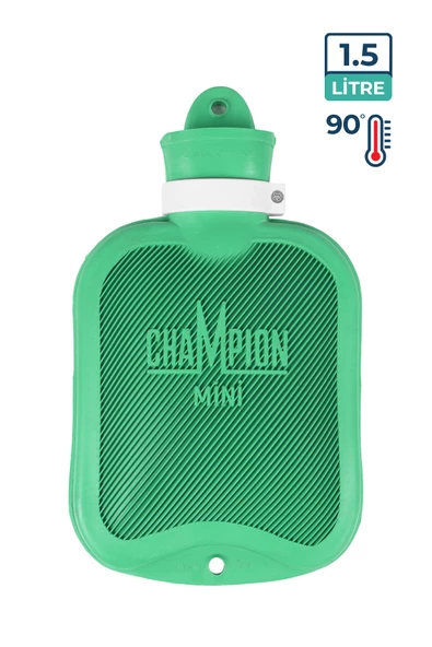 Champion Kauçuk Termofor Mini Sıcak Su Torbası, Kokusuz Sıcak Su Torbası Yeşili 1,5 L ürün görseli 1