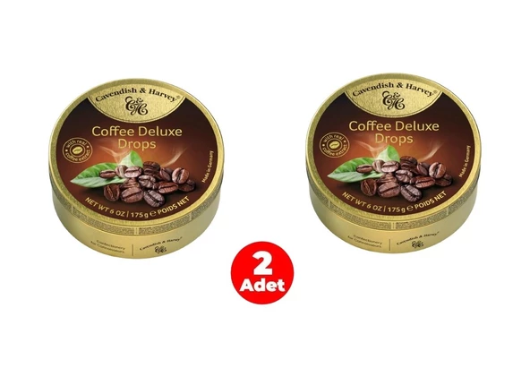 Cavendish & Harvey Coffee Deluxe Drops Kahve Aromalı Şeker 175 Gr (2 ADET) ürün görseli 1