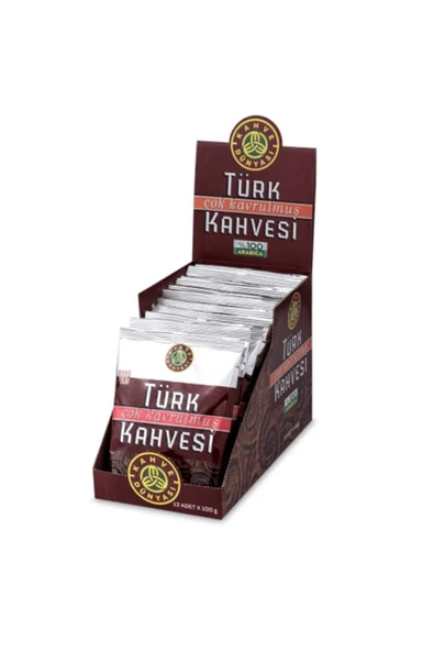 Kahve Dünyası Çok Kavrulmuş Türk Kahvesi 100 gr x 12 Adet ürün görseli 1