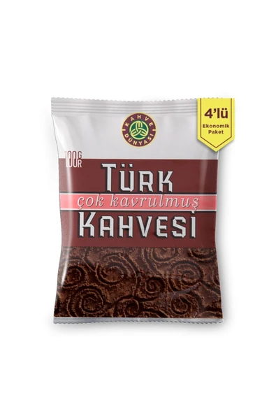 Kahve Dünyası Çok Kavrulmuş Türk Kahvesi 100 gr x 4 Adet ürün görseli 1