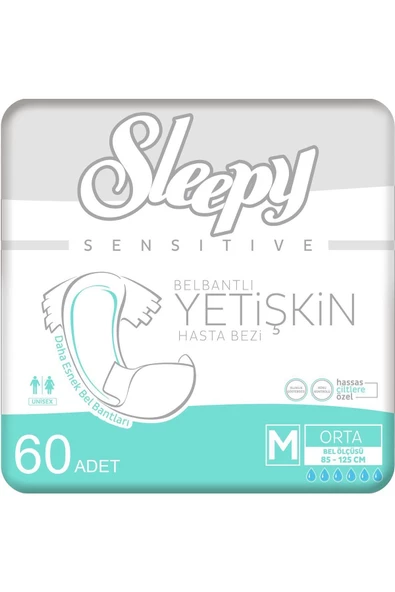 Sleepy Belbantlı Orta Boy M 30'lu 2 Adet Hasta Bezi ürün görseli 1