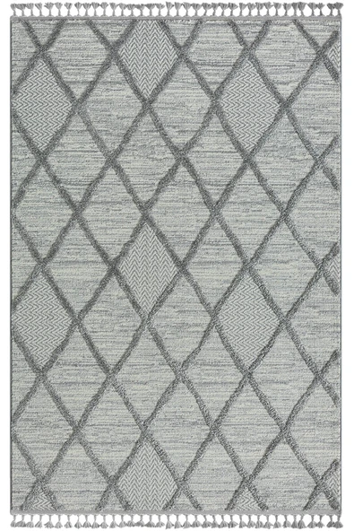 Loop Lp002a Gri Halı Dekoratif Sisal Bukle Tozsuz Salon Halısı Yatak Odası Iskandinav 100 X 300 GRI ürün görseli 1