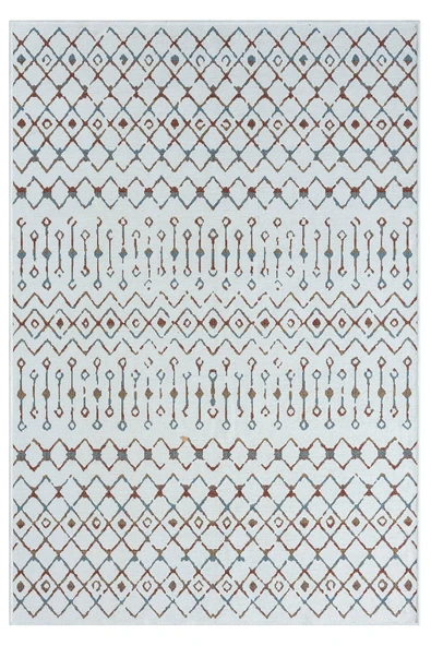 Lenda Ld002a Gri Kilim Renkli Detaylı Ince Kaymaz Taban Makinada Yıkanabilir Salon Halı 200 X 290 RENKLI ürün görseli 1