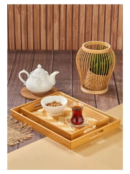 Cooker CKR3465-K Küçük Bambu Tepsi 33x23 cm 1 Adet ürün görseli 1