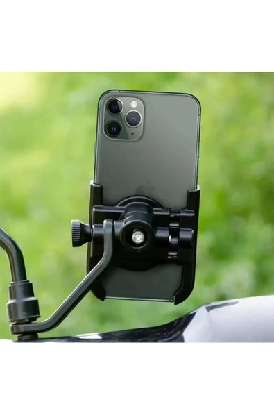 outfire Alüminyum Alaşımlı 360 Dönüş Ayarlanabilir Motosiklet- Bisiklet Telefon Tutucu ürün görseli 1