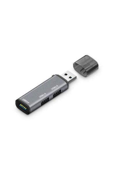 Qozie 3in1 USB 3.0 Alüminyum Yüksek Hızlı USB Çoklayıcı ürün görseli 1