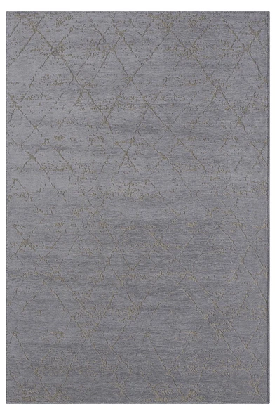 Lenda Ld005a Antrasit Kilim Gold Detaylı Ince Kaymaz Taban Makinada Yıkanabilir Halı Özel Ölçü GRI ürün görseli 1