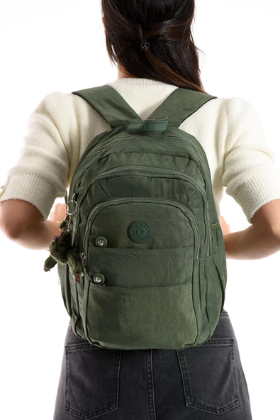 571 collections Ultra Hafif Çok Cepli Orta Boy Sırt Çantası Unisex Yeşil (Model: 571-4C) ürün görseli 1