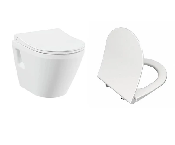 VitrA İntegra Asma Klozet + VitrA Slim Duroplast Klozet Kapağı 7063L003-0850 ürün görseli 1