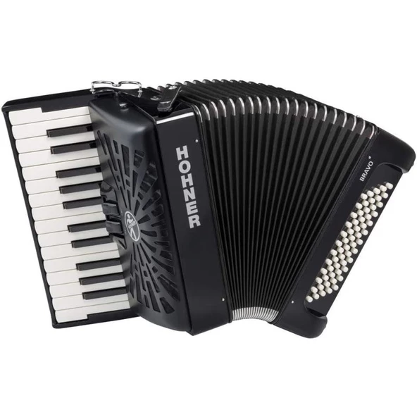 Hohner A16962 Bravo II 60 Akordiyon (Siyah) ürün görseli 1