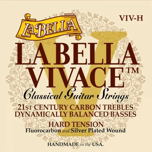 La Bella Vivace Karbon Naylon Hard Tension Klasik Gitar Teli ürün görseli 1