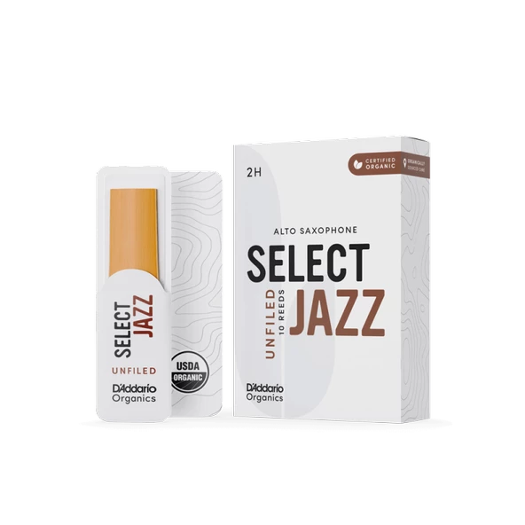 D\'Addario Woodwinds Organic Select Jazz Unfiled Alto Saksafon Kamışı No:2 Hard ürün görseli 1