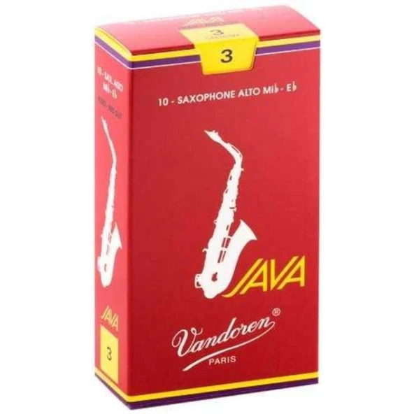 Vandoren SR263R Java Red Cut Alto Sax Kamışı (10\'lu) No. 3 ürün görseli 1