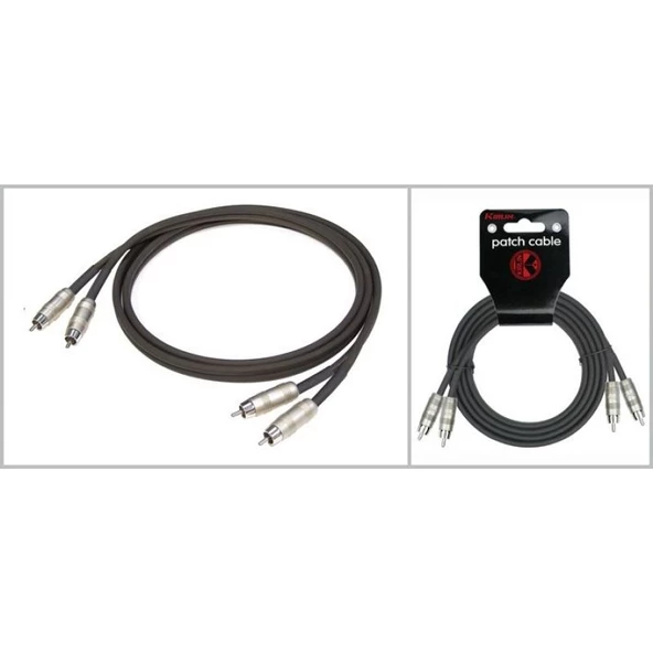 KIRLIN AP-401PR-2M-BK 2 Metre RCA Ses Kablosu ürün görseli 1
