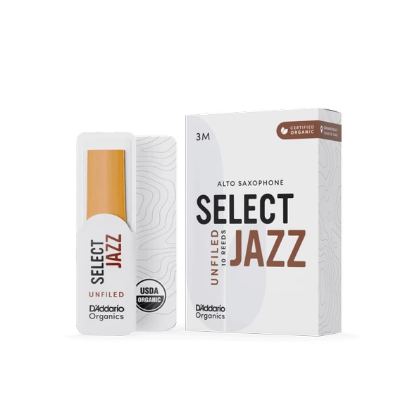 D\'Addario Woodwinds Organic Select Jazz Unfiled Alto Saksafon Kamışı No:3 Medium ürün görseli 1