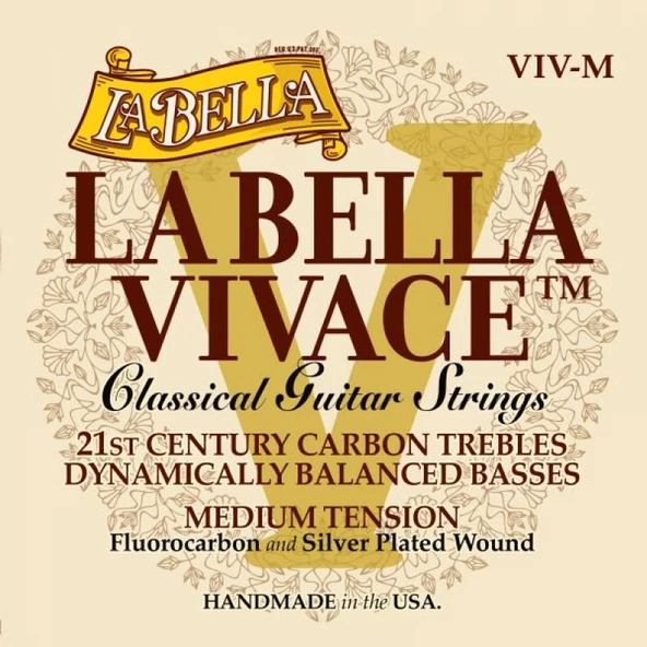 La Bella Vivace Karbon Naylon Medium Tension Klasik Gitar Teli ürün görseli 1