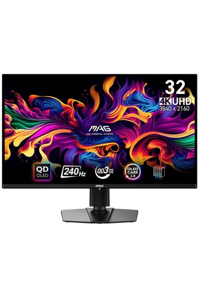 MSI Mag 321upx Qd-oled 31.5" 0.03ms 240hz Uhd Qd-oled Adaptive-sync Gaming (OYUNCU) Monitör ürün görseli 1