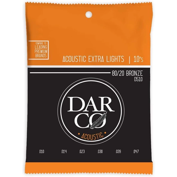 Martin Co Darco D510 80/20 Bronze Akustik Gitar Teli , Extra Light 10-47 ürün görseli 1