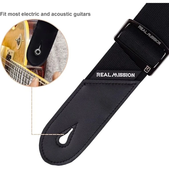 Real Mission Amanda Gray Gitar Askısı - Resim 4