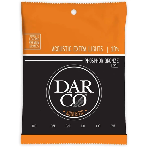 Martin Co Darco D210 Phosphor Bronze Akustik Gitar Teli, Extra Light 10-47 ürün görseli 1