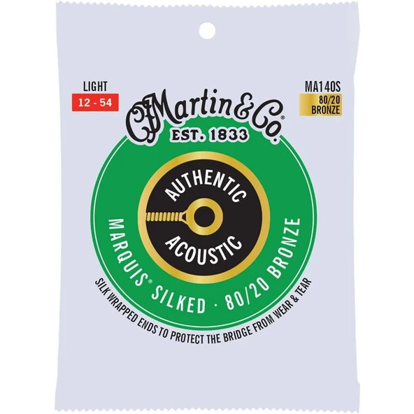 Martin Co MA140S Marquis 80/20 Bronze Akustik Gitar Teli Lt 12-54 ürün görseli 1
