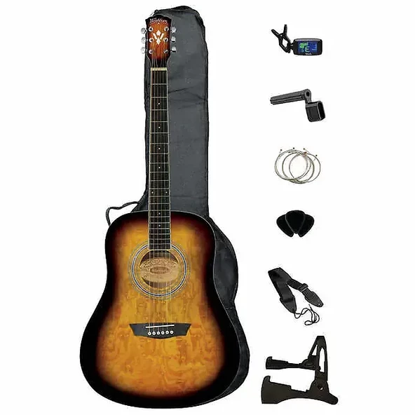 Washburn WSHAGPAKQTTB Exclusive Akustik Gitar Paketi ürün görseli 1