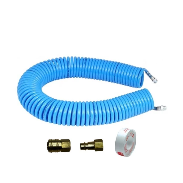Poliüretan Spiral Hava Hortumu 8x12mm 15 Metre Quick Setli ürün görseli 1