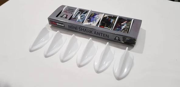 Fiat Palio Uyumlu Mini Shark Balina Anten Seti 6 Lı Balık Sırtı Süs Anten Beyaz ürün görseli 1