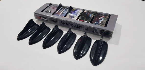 Tt Uyumlu Mini Shark Balina Anten Seti 6 Lı Balık Sırtı Süs Anten Parlak Siyah ürün görseli 1