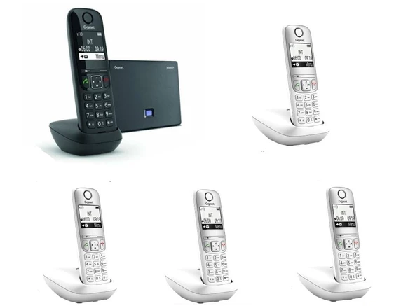 Gigaset Analog & Ip 5 Dahili Dect Telsiz Kablosuz Telefon Santrali Beyaz ürün görseli 1