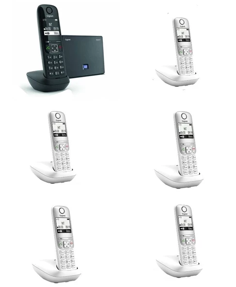 GİGASET Analog & Ip 6 Dahili Dect Telsiz Kablosuz Telefon Santrali Beyaz ürün görseli 1