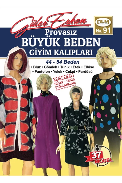 Güler Erkan Provasız Büyük Beden Giyim Kalıpları No:91 ürün görseli 1