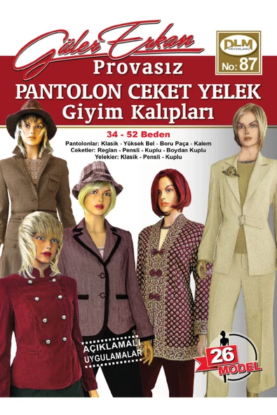 Güler Erkan Provasız Pantolon Ceket Yelek Giyim Kalıpları No:87 ürün görseli 1