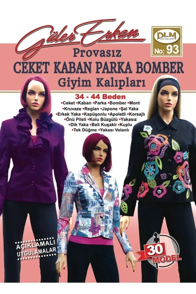 Güler Erkan Provasız Ceket Kaban Parke Bomber Giyim Kalıpları No: 93 ürün görseli 1