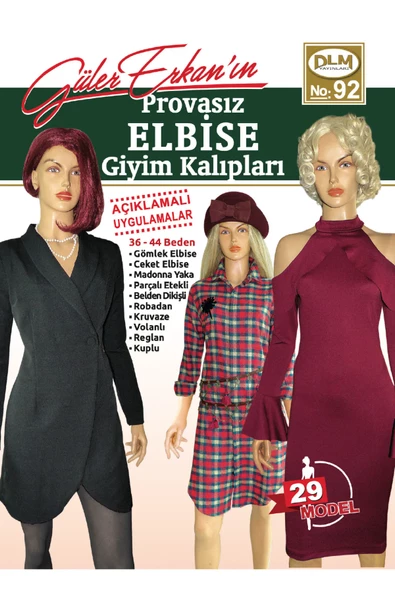 Güler Erkan Provasız Elbise Giyim Kalıpları No:92 ürün görseli 1