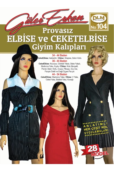 Güler Erkan Provasız Elbise Ve Ceketelbise Giyim Kalıpları No:104 ürün görseli 1
