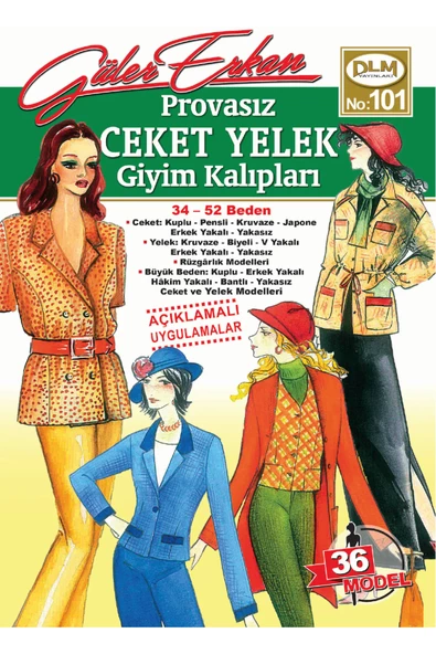 Güler Erkan Provasız Ceket Yelek Giyim Kalıpları No:101 ürün görseli 1