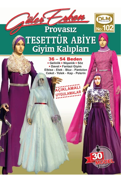 Güler Erkan Provasız Tesettür Abiye Giyim Kalıpları No:102 ürün görseli 1