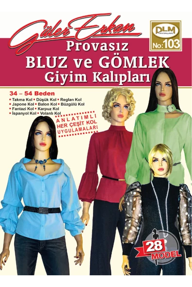 Güler Erkan Provasız Bluz Ve Gömlek Giyim Kalıpları No:103 ürün görseli 1