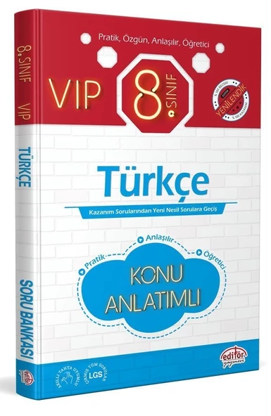 8. Sınıf Türkçe VIP Hızlı Konu Anlatımlı Editör Yayınları ürün görseli 1