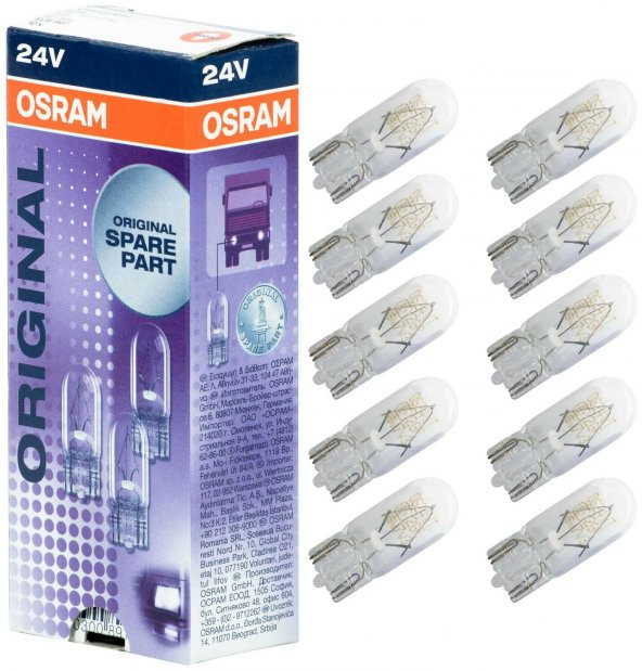 OSRAM 2845 FS10 24 VOLT T10 DİPSİZ AMPUL 5WATT 10 ADET ürün görseli 1
