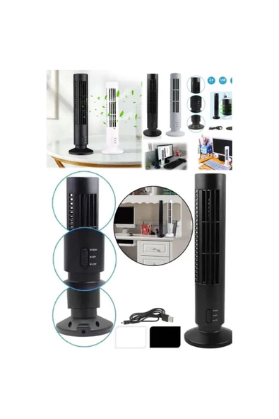 THREESTEP Kule Tipi Usb Masaüstü Vantilatör ürün görseli 1