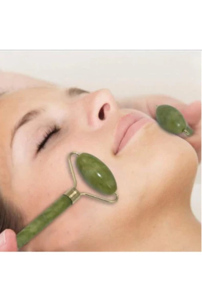 CMT Yeşim Taşı Yüz Masaj Aleti Cilt Anti Aging Skin Jade Roller ürün görseli 1