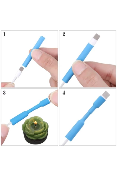 Ravelli Iphone Şarj Kablosu Koruyucu Makaron 12 Adet 6 Cm Sarı - Resim 4