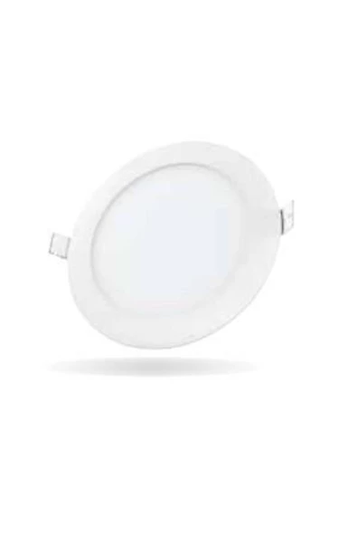 OMAC 18w - 8'' Yuvarlak Slim Led Panel Armatür Beyaz Kasa 3000k ürün görseli 1