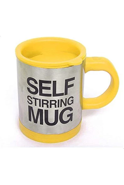 Patladı Gitti Yclshop Kendi Kendini Karıştıran Mikser Kupa Termos Bardak; Self Stirring Mug - Siyah ürün görseli 1